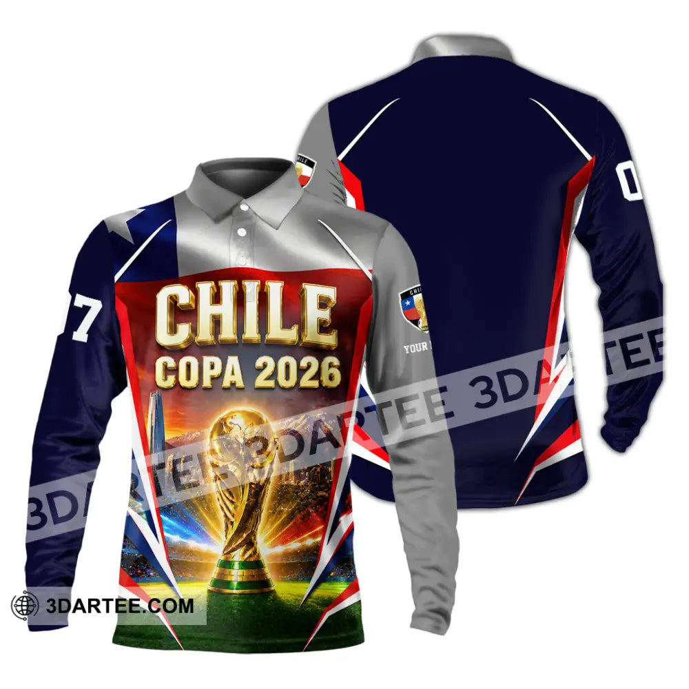 Unisex Shirt - Custom Chile Copa 2026 Shirt - Long Sleeve Polo / S - T-shirt