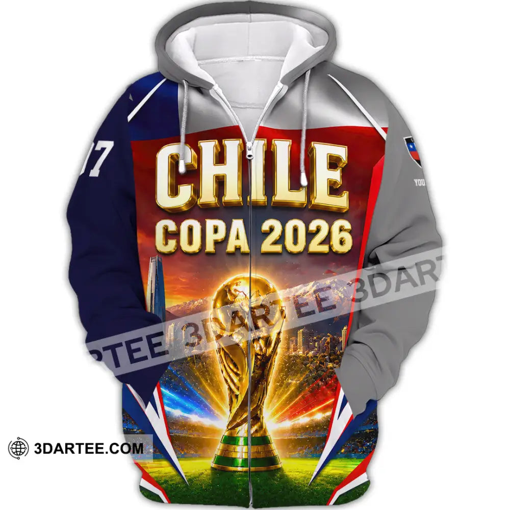 Unisex Shirt - Custom Chile Copa 2026 Shirt - Zipper Hoodie / S - T-shirt