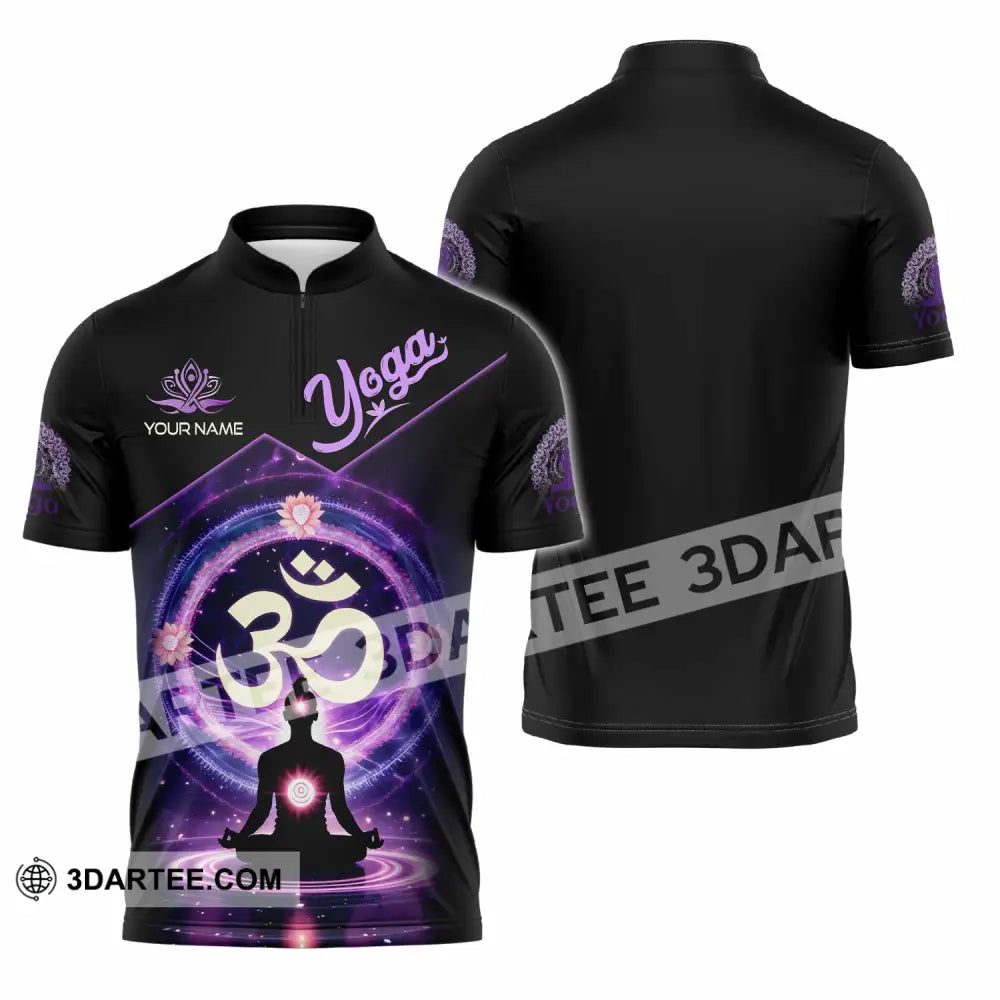 Unisex Shirt - Custom Chill Relax Yoga Shirt Zipper Polo Shirt / S T-shirt
