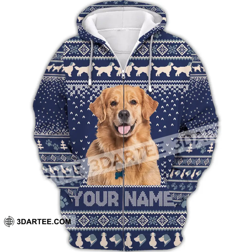 Unisex Shirt - Custom Christmas Pet 3D Shirt Zipper Hoodie / S T-shirt