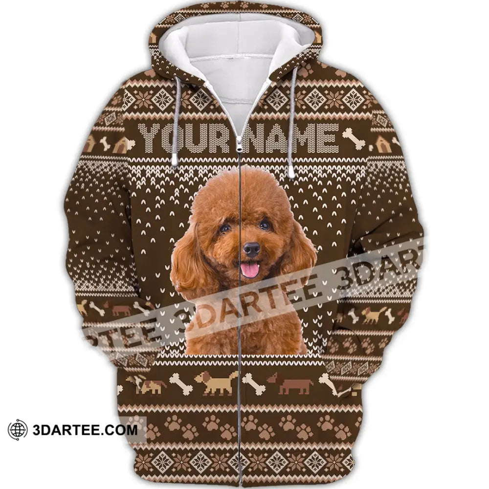 Unisex Shirt - Custom Christmas Pet 3D Shirt Zipper Hoodie / S T-shirt