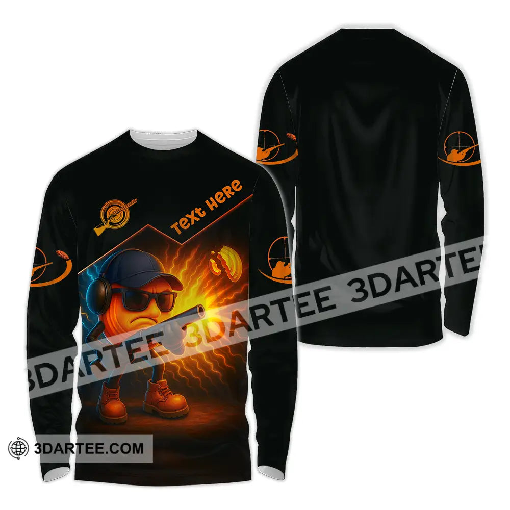 Unisex Shirt - Custom Clay Target Shooting Shirt Long Sleeve Shirt / S T-shirt