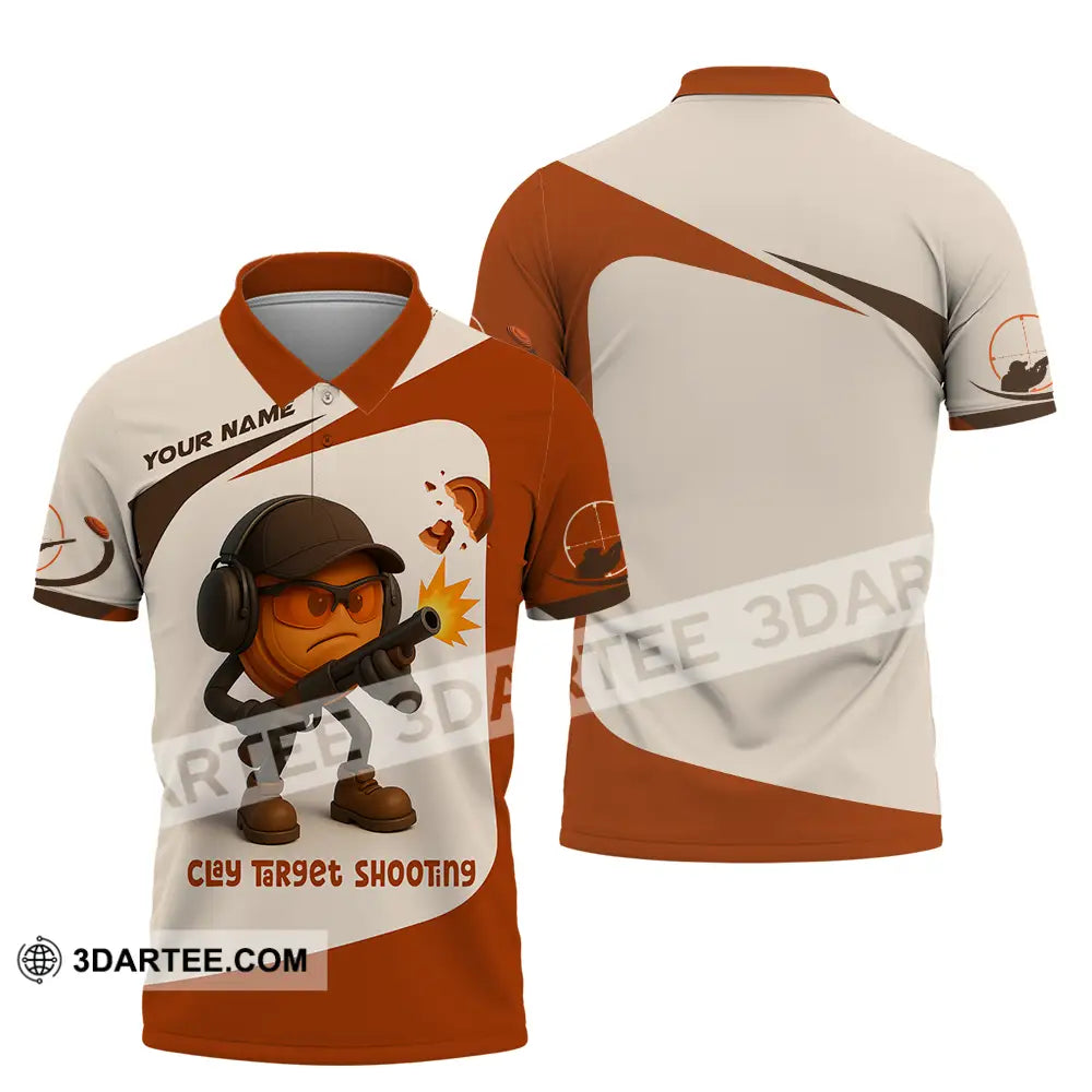 Unisex Shirt - Custom Clay Target Shooting Shirt Polo Shirt / S T-shirt
