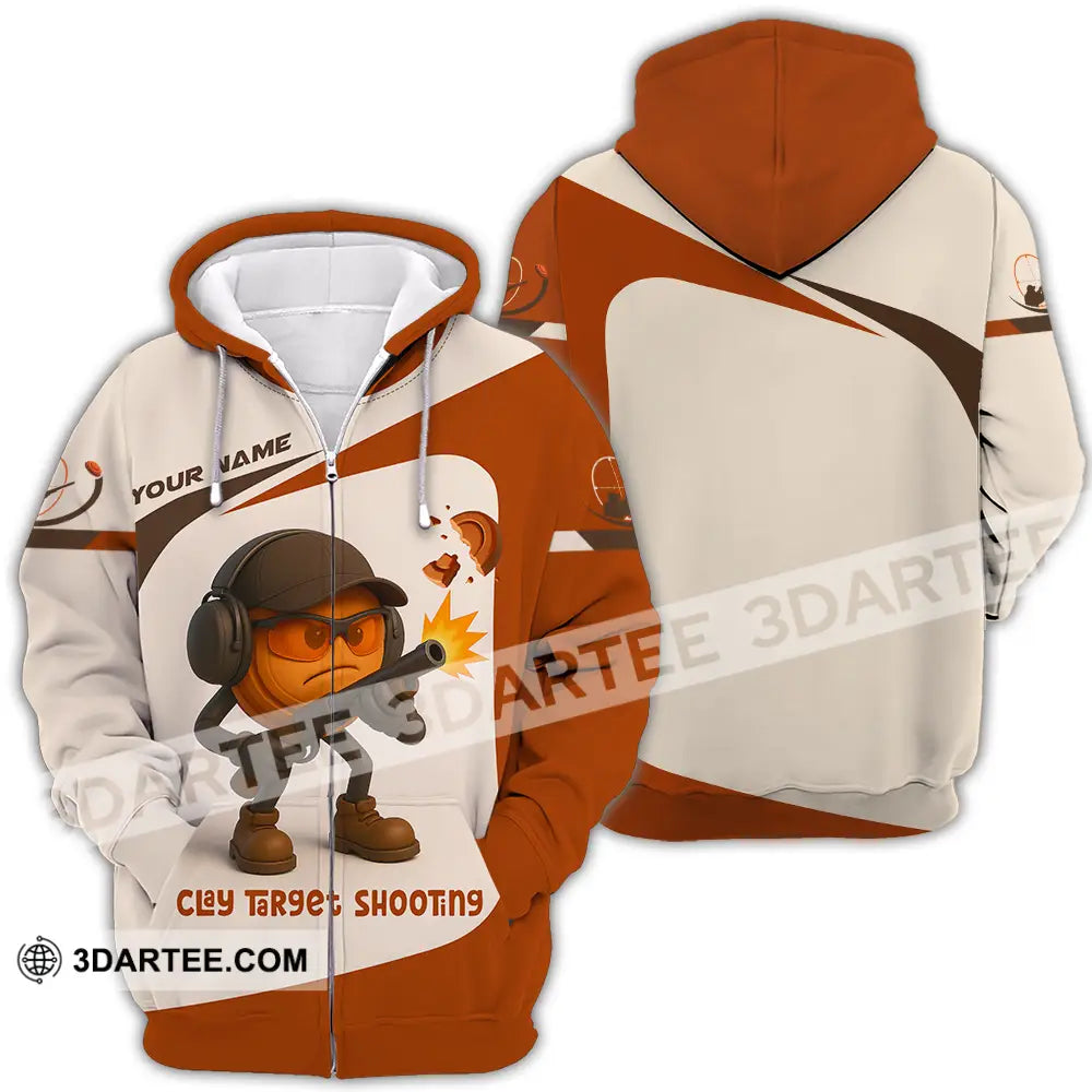 Unisex Shirt - Custom Clay Target Shooting Shirt Zipper Hoodie / S T-shirt