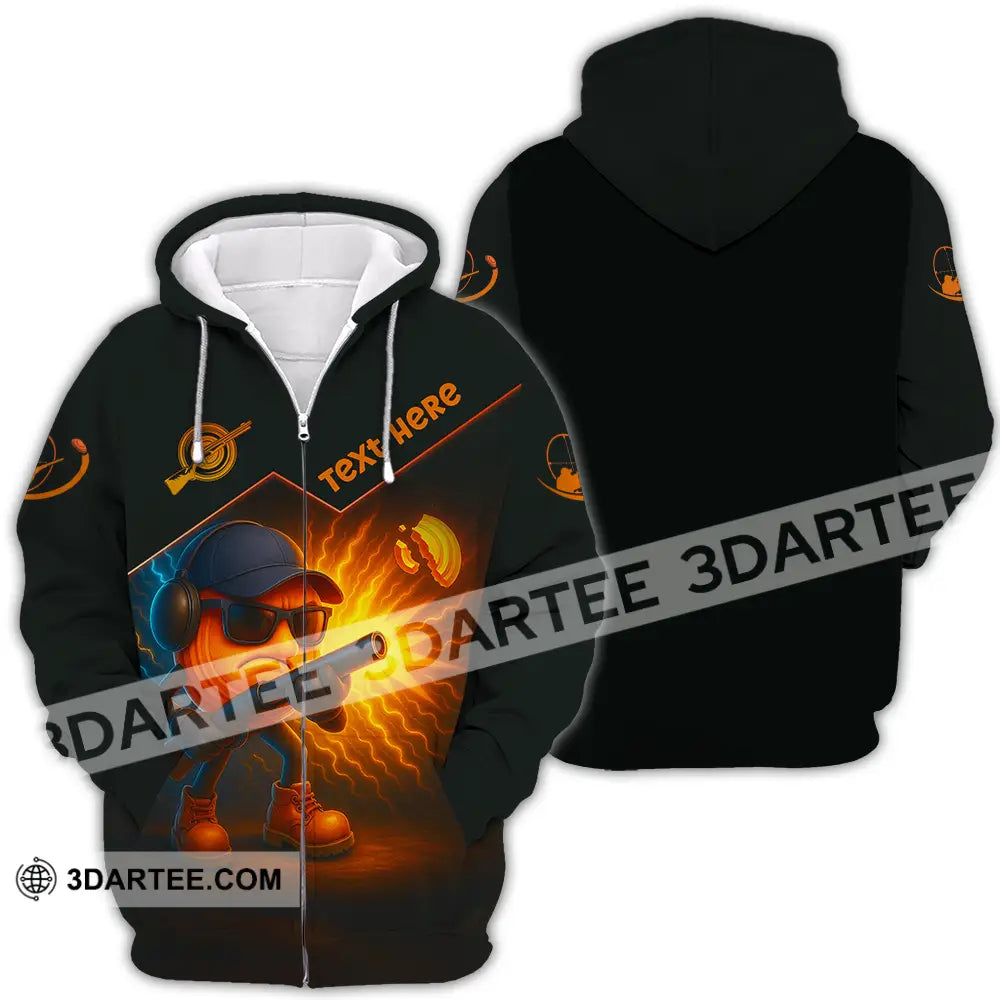Unisex Shirt - Custom Clay Target Shooting Shirt Zipper Hoodie / S T-shirt