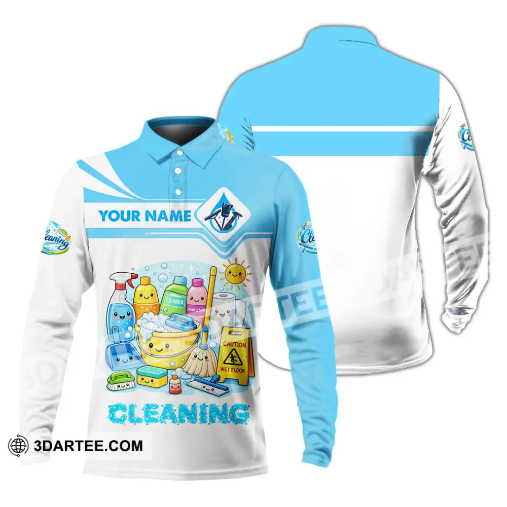 Unisex Shirt - Custom Cleaning Shirt - Long Sleeve Polo / S - T-shirt