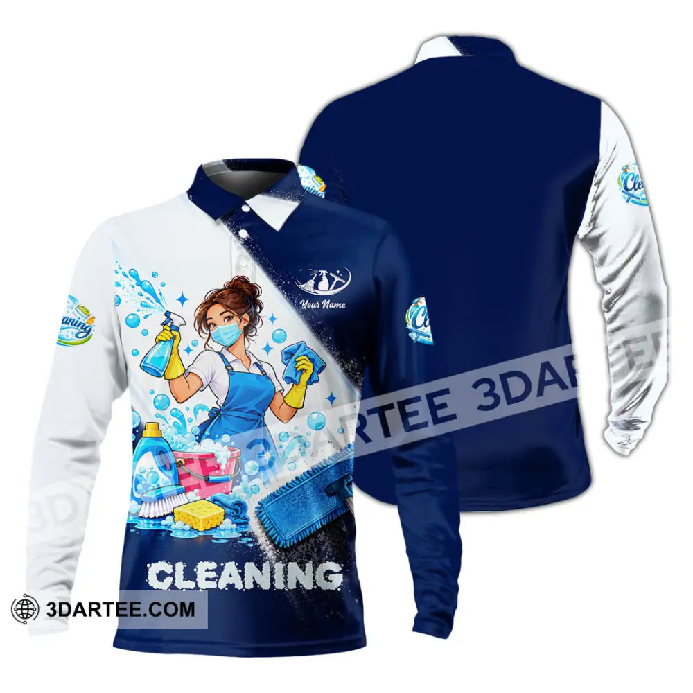 Unisex Shirt - Custom Cleaning Shirt - Long Sleeve Polo / S - T-shirt