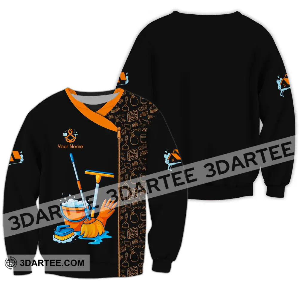 Unisex Shirt - Custom Cleaning Service Shirt Long Sleeve / S T-shirt