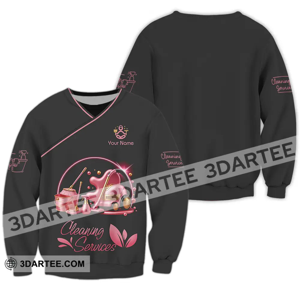 Unisex Shirt - Custom Cleaning Service Shirt Long Sleeve / S T-shirt