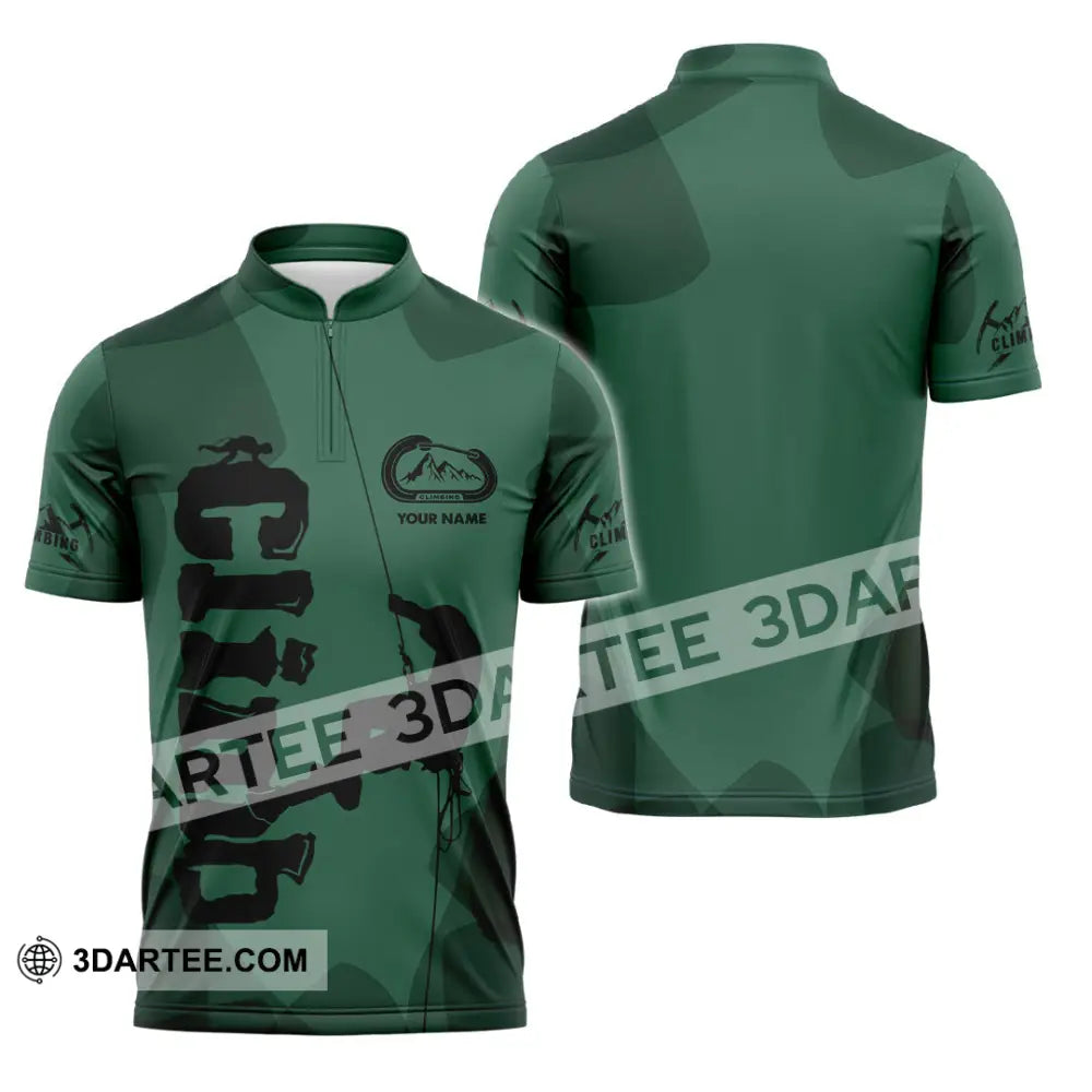 Unisex Shirt - Custom Climb Shirt - Zipper Polo Shirt / S - T-shirt