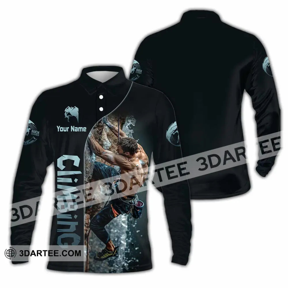 Unisex Shirt - Custom Climbing Shirt - Long Sleeve Polo / S - T-shirt