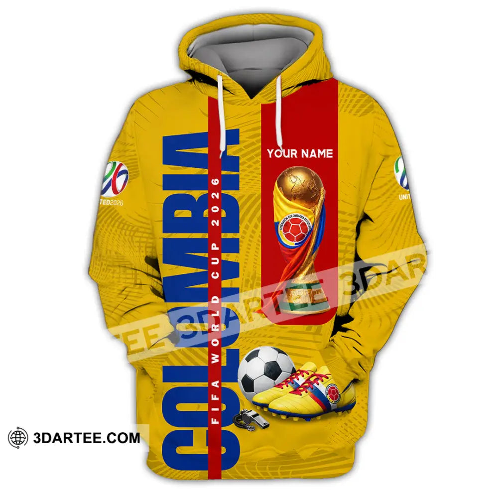 Unisex Shirt - Custom Colombia World Cup 2026 3D Shirt Hoodie / S T-shirt