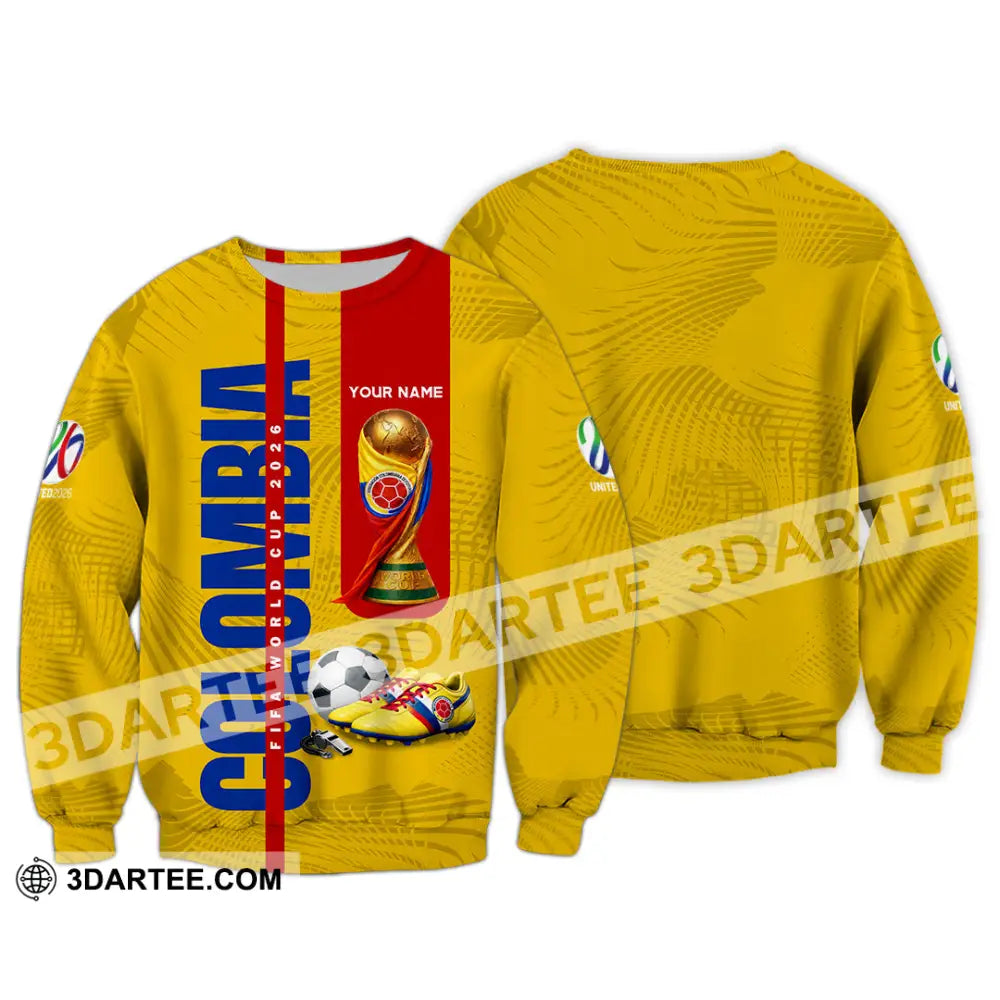 Unisex Shirt - Custom Colombia World Cup 2026 3D Shirt Long Sleeve / S T-shirt