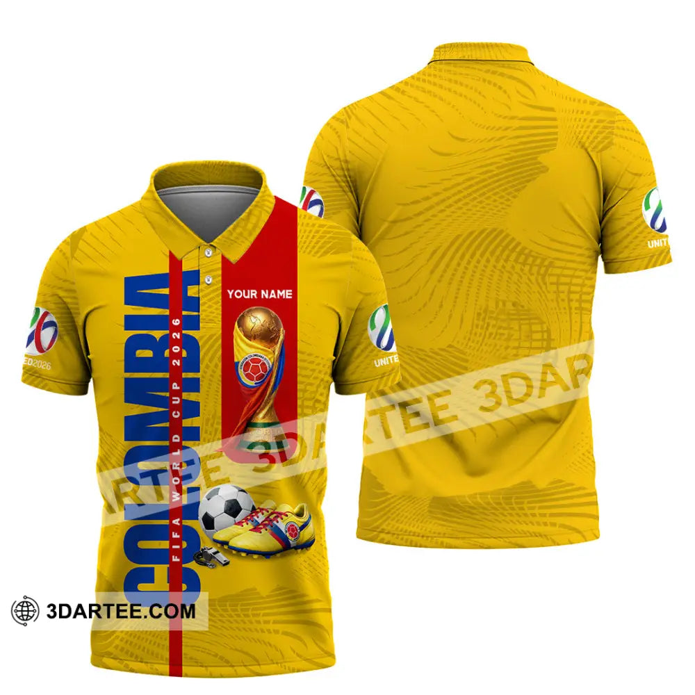 Unisex Shirt - Custom Colombia World Cup 2026 3D Shirt Polo Shirt / S T-shirt
