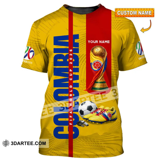 Unisex Shirt - Custom Colombia World Cup 2026 3D Shirt T-shirt
