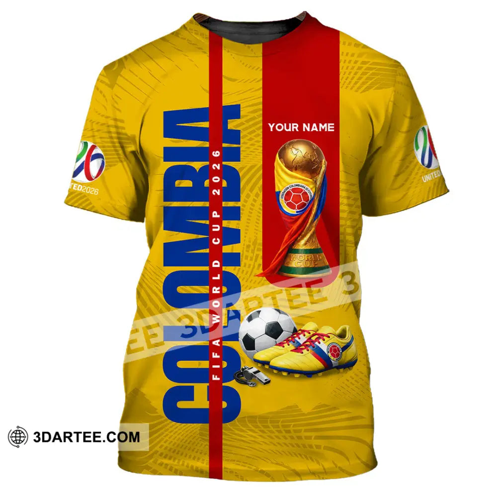 Unisex Shirt - Custom Colombia World Cup 2026 3D Shirt T-Shirt / S T-shirt