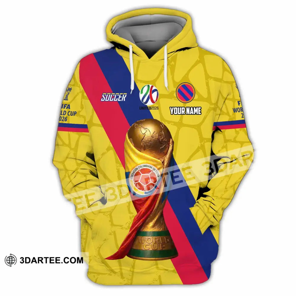 Unisex Shirt - Custom Colombia Fifa World Cup 2026 3D Shirt Hoodie / S T-shirt