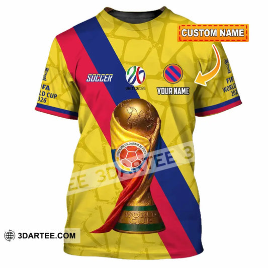 Unisex Shirt - Custom Colombia Fifa World Cup 2026 3D Shirt T-shirt