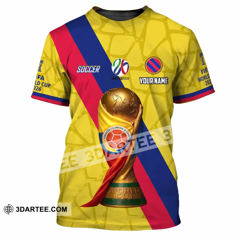 Unisex Shirt - Custom Colombia Fifa World Cup 2026 3D Shirt T-Shirt / S T-shirt
