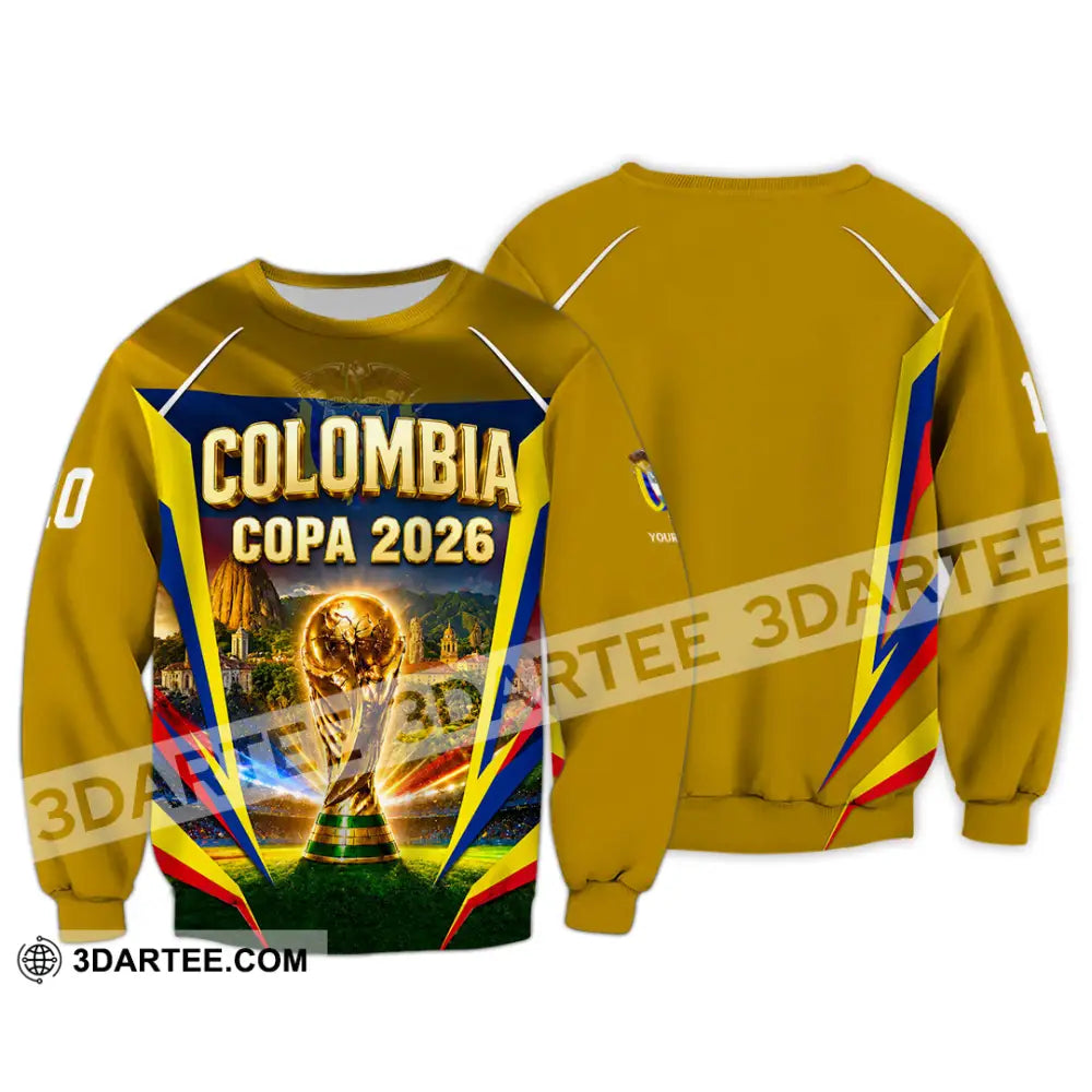 Unisex Shirt - Custom Colombia Copa 2026 Shirt - Long Sleeve / S - T-shirt