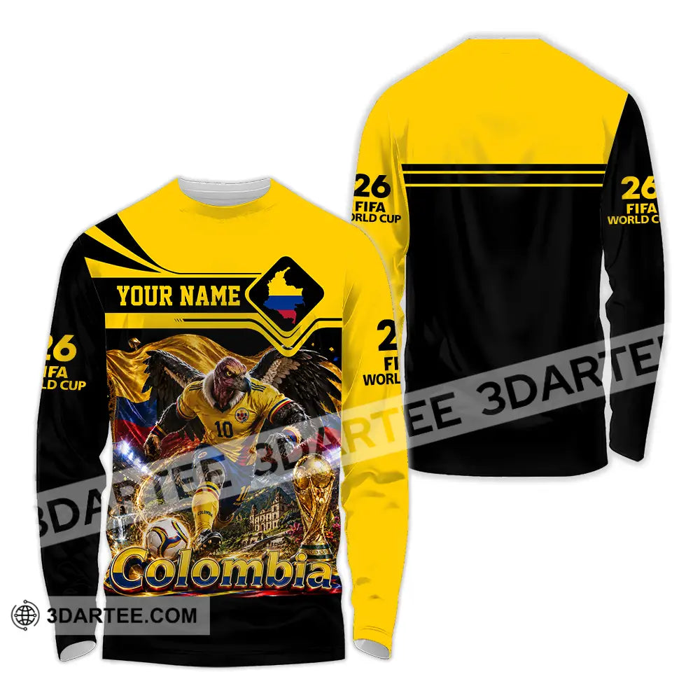 Unisex Shirt - Custom Colombia World Cup 2026 Shirt - Long Sleeve Shirt / S - T-shirt