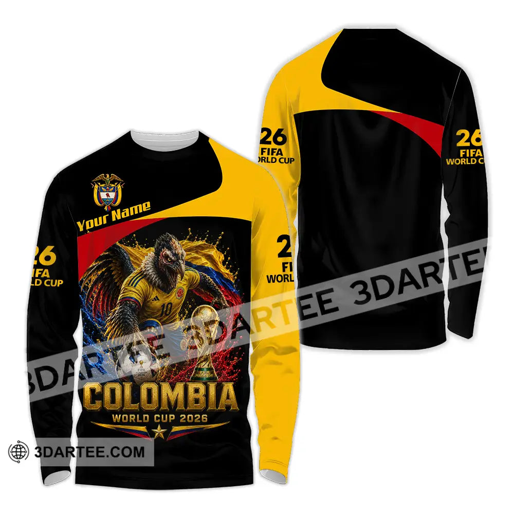 Unisex Shirt - Custom Colombia World Cup 2026 Shirt - Long Sleeve Shirt / S - T-shirt