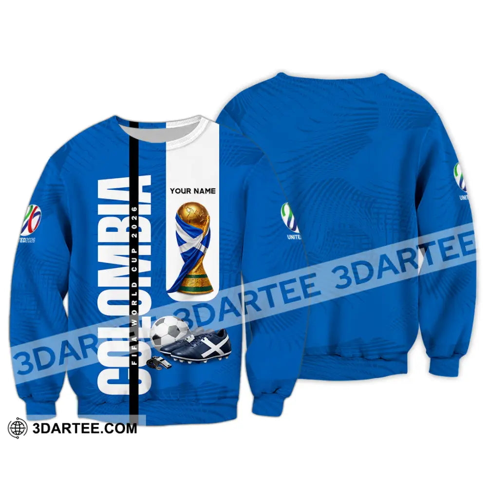 Unisex Shirt - Custom Colombia World Cup 2026 3D Shirt Long Sleeve / S T-shirt