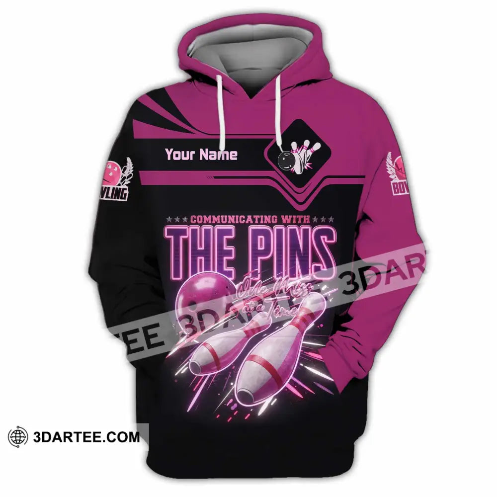 Unisex Shirt - Custom Communicating With The Pins Bowling Shirt - Hoodie / S - T-shirt