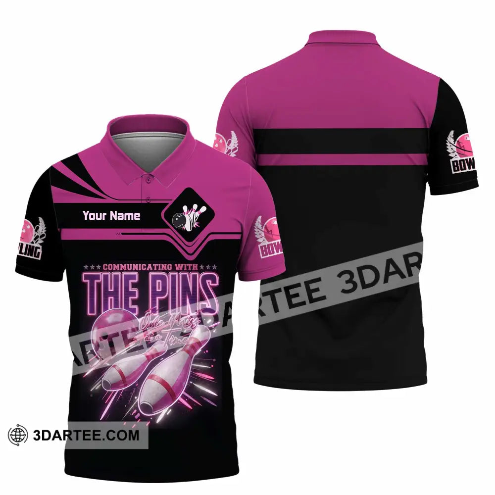 Unisex Shirt - Custom Communicating With The Pins Bowling Shirt - Polo Shirt / S - T-shirt