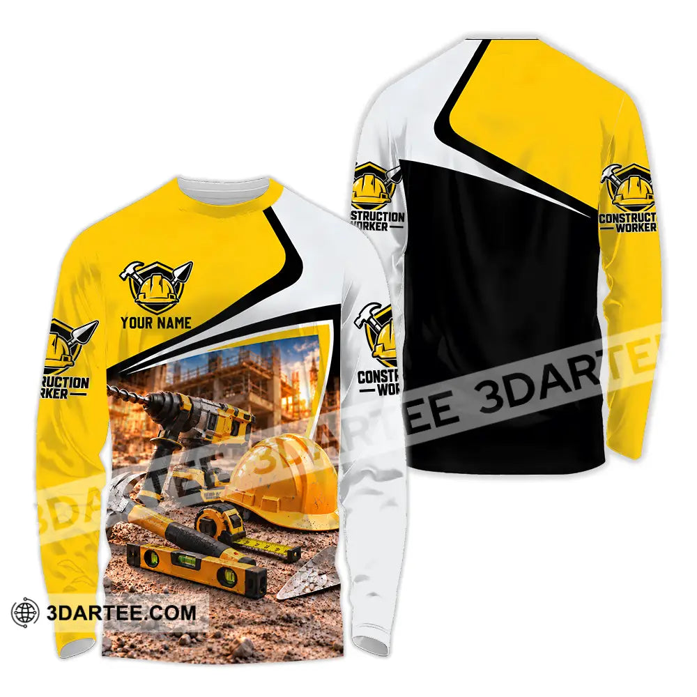 Unisex Shirt - Custom Construction Worker Shirt - Long Sleeve Shirt / S - T-shirt