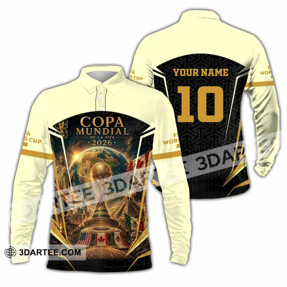 Unisex Shirt - Custom Copa Mundial World Cup 2026 Shirt - Long Sleeve Polo / S - T-shirt