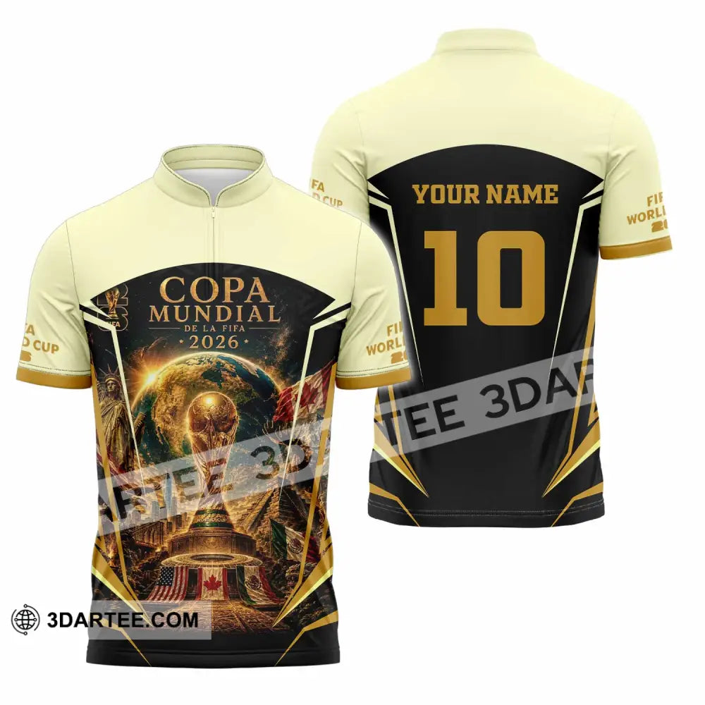Unisex Shirt - Custom Copa Mundial World Cup 2026 Shirt - Zipper Polo Shirt / S - T-shirt