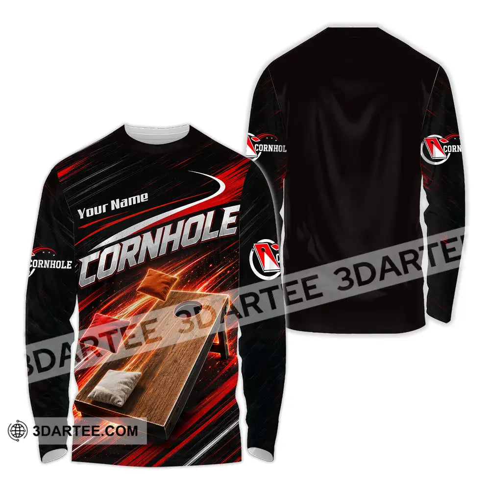 Unisex Shirt - Custom Cornhole Shirt - Long Sleeve Shirt / S - T-shirt