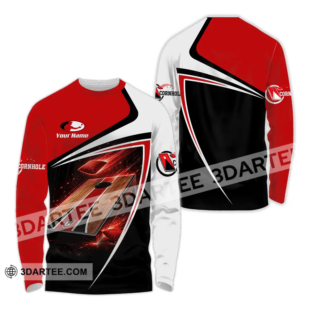 Unisex Shirt - Custom Cornhole Shirt - Long Sleeve Shirt / S - T-shirt