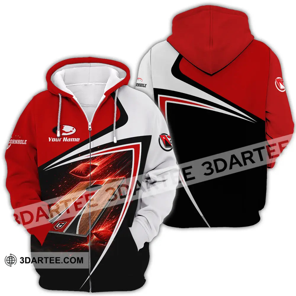 Unisex Shirt - Custom Cornhole Shirt - Zipper Hoodie / S - T-shirt