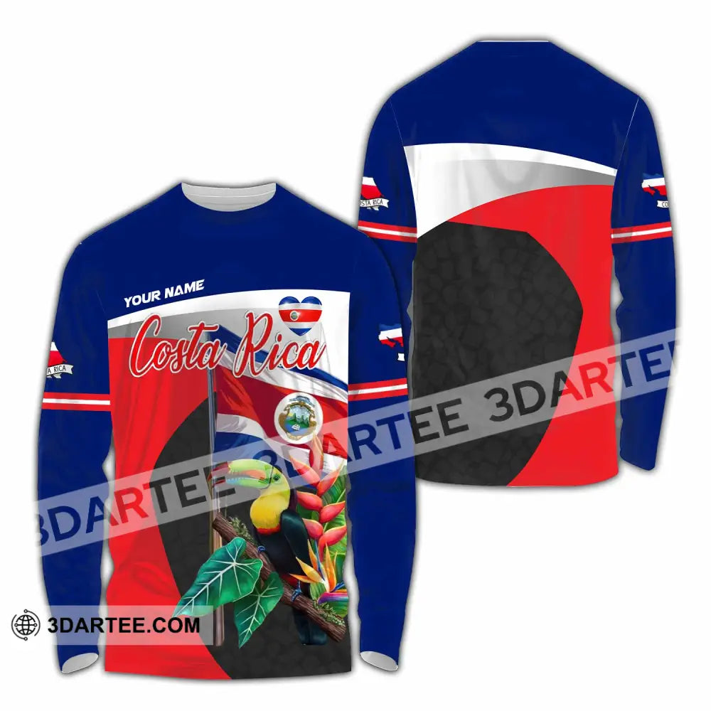 Unisex Shirt - Custom Costa Rica 3D Shirt Long Sleeve Shirt / S T-shirt