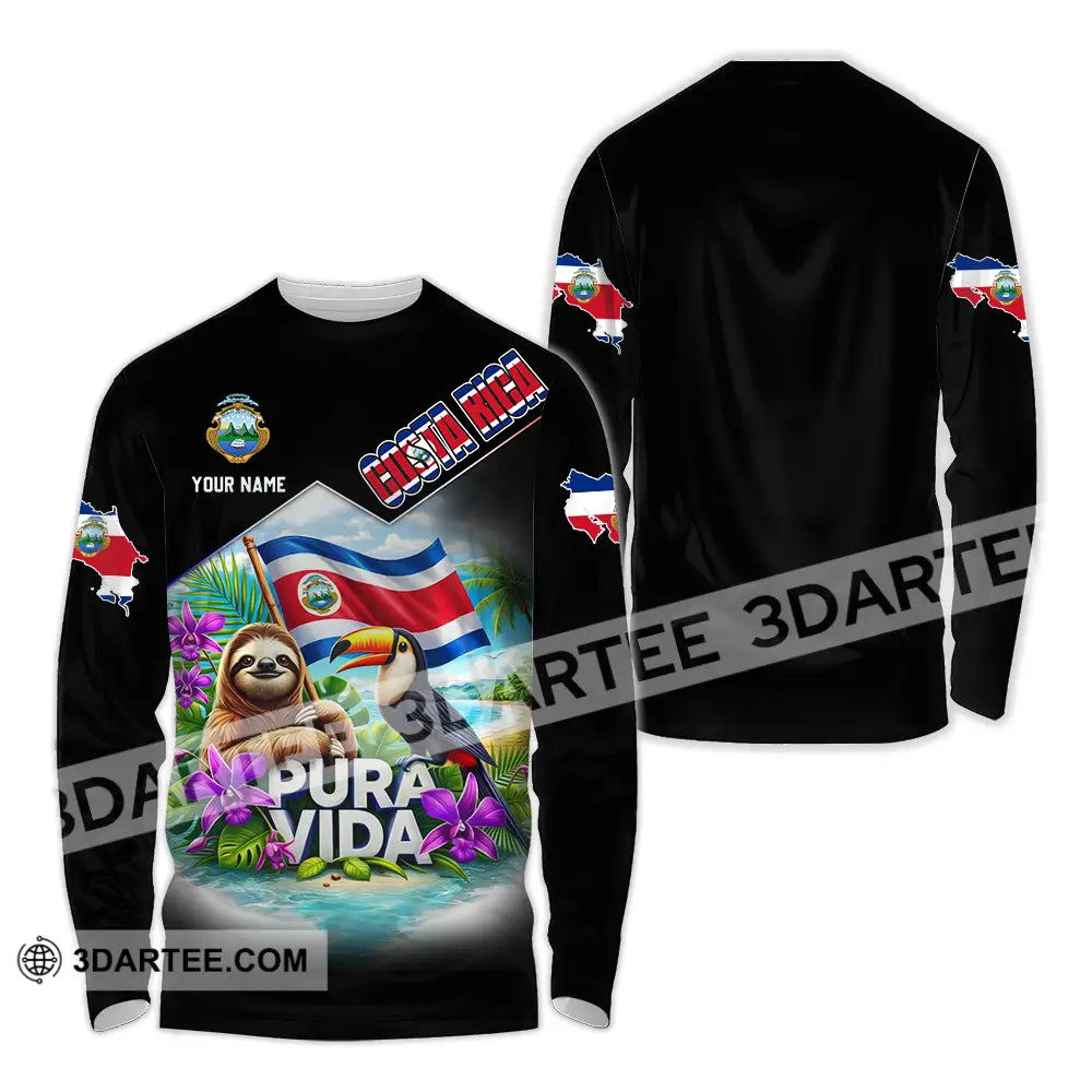 Unisex Shirt - Custom Costa Rica 3D Shirt Long Sleeve Shirt / S T-shirt
