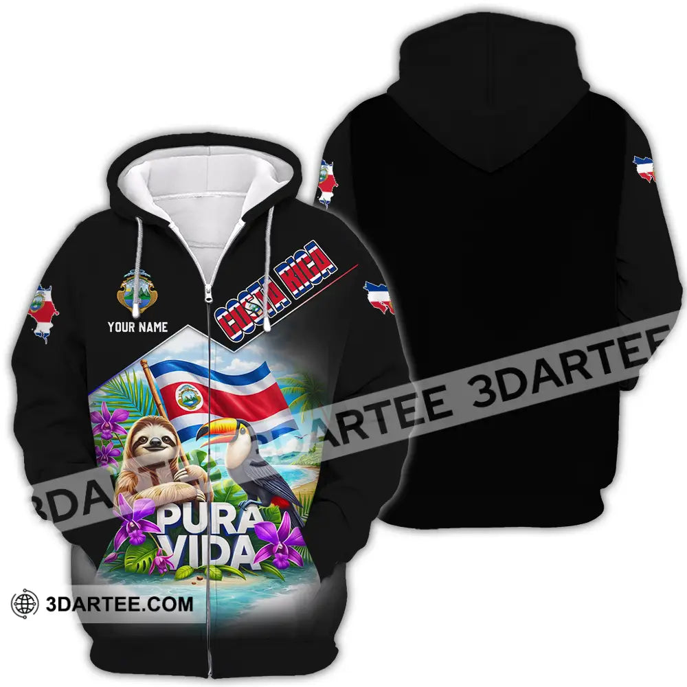 Unisex Shirt - Custom Costa Rica 3D Shirt Zipper Hoodie / S T-shirt