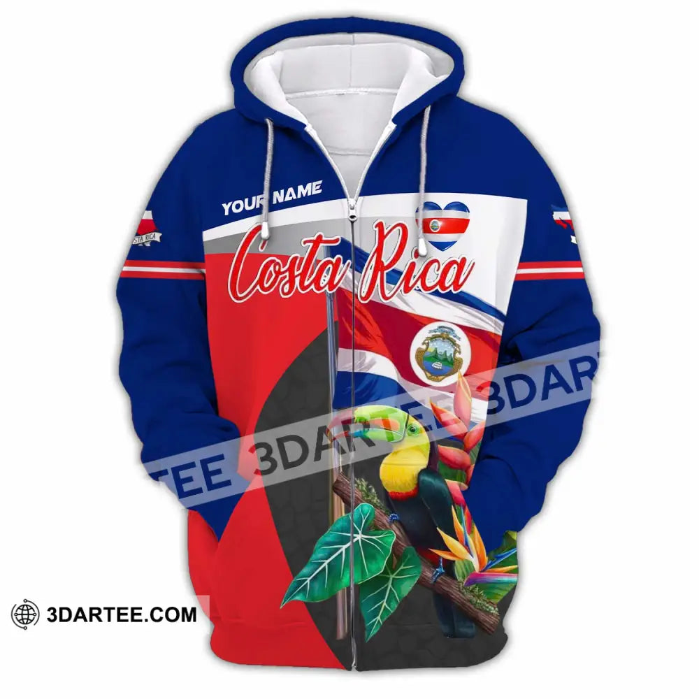 Unisex Shirt - Custom Costa Rica 3D Shirt Zipper Hoodie / S T-shirt