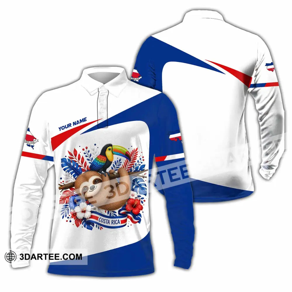 Unisex Shirt - Custom Costa Rica Shirt - Long Sleeve Polo / S - T-shirt