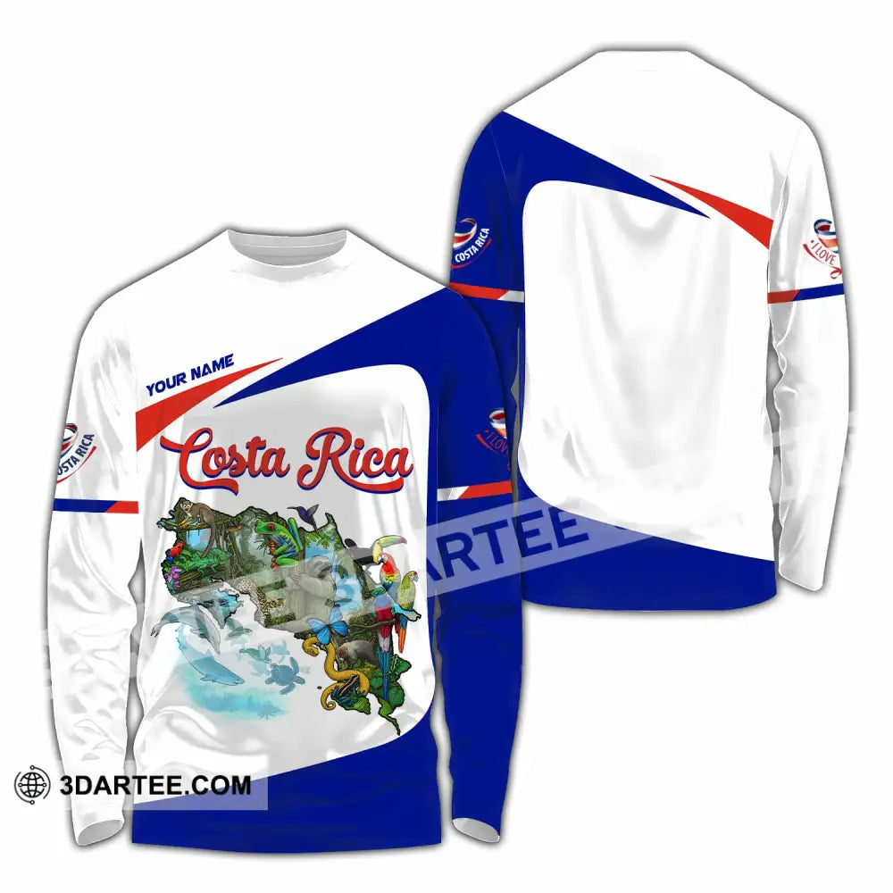 Unisex Shirt - Custom Costa Rica Shirt Long Sleeve Shirt / S T-shirt