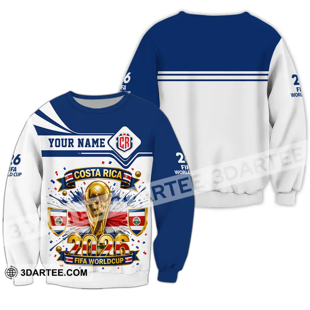 Unisex Shirt - Custom Costa Rica World Cup 2026 Shirt - Long Sleeve / S - T-shirt