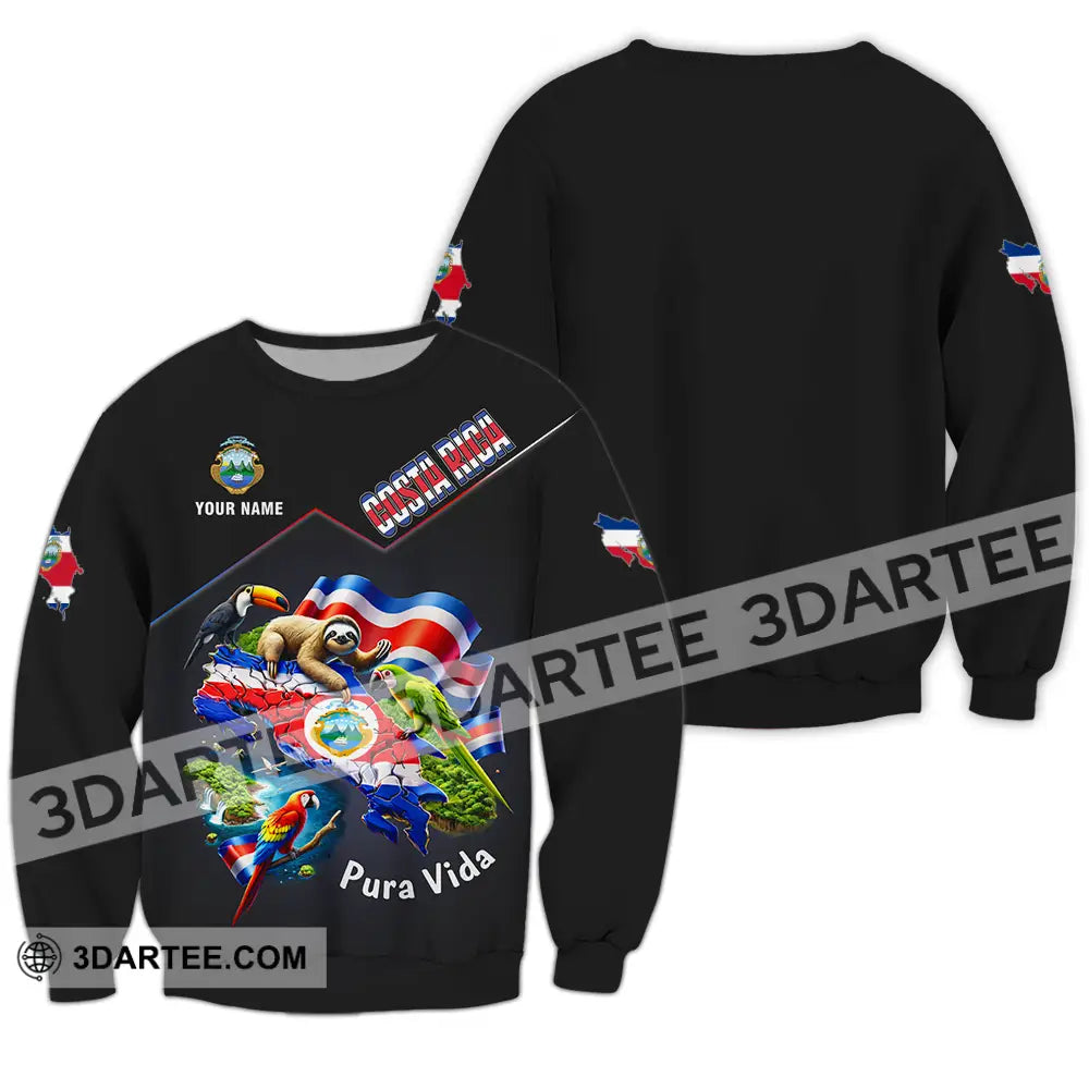Unisex Shirt - Custom Costa Rica Pura Vida 3D Shirt Long Sleeve / S T-shirt