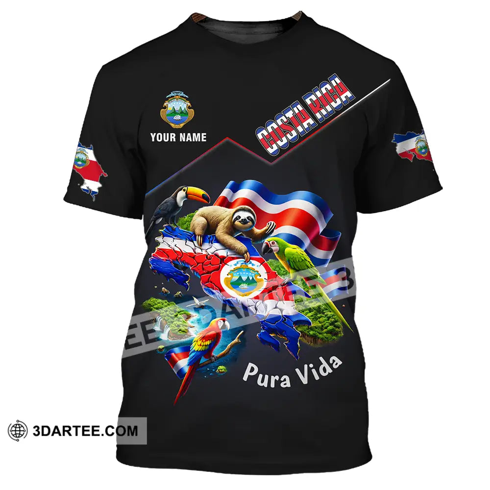 Unisex Shirt - Custom Costa Rica Pura Vida 3D Shirt T-Shirt / S T-shirt