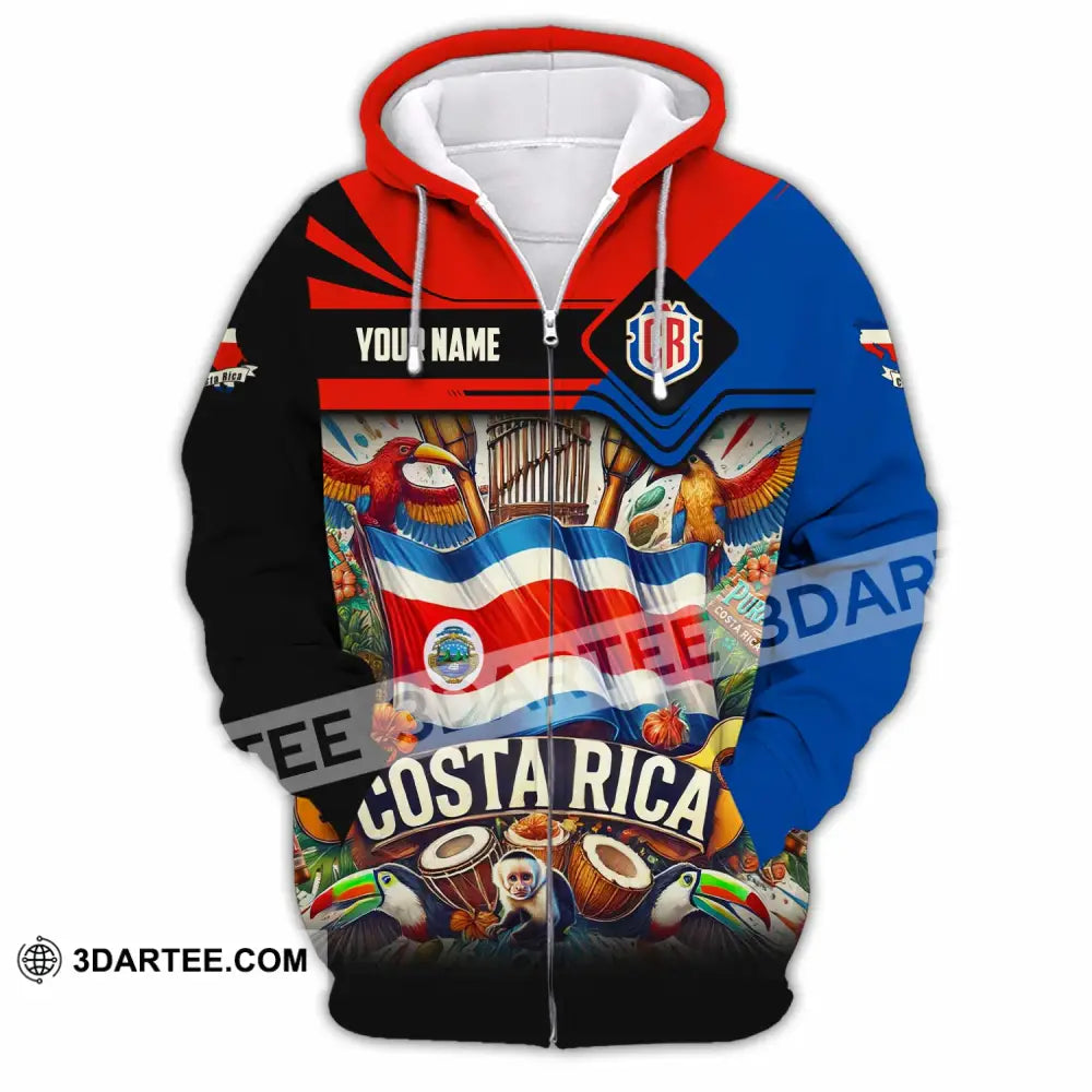Unisex Shirt - Custom Costa Rica Shirt Zipper Hoodie / S T-shirt