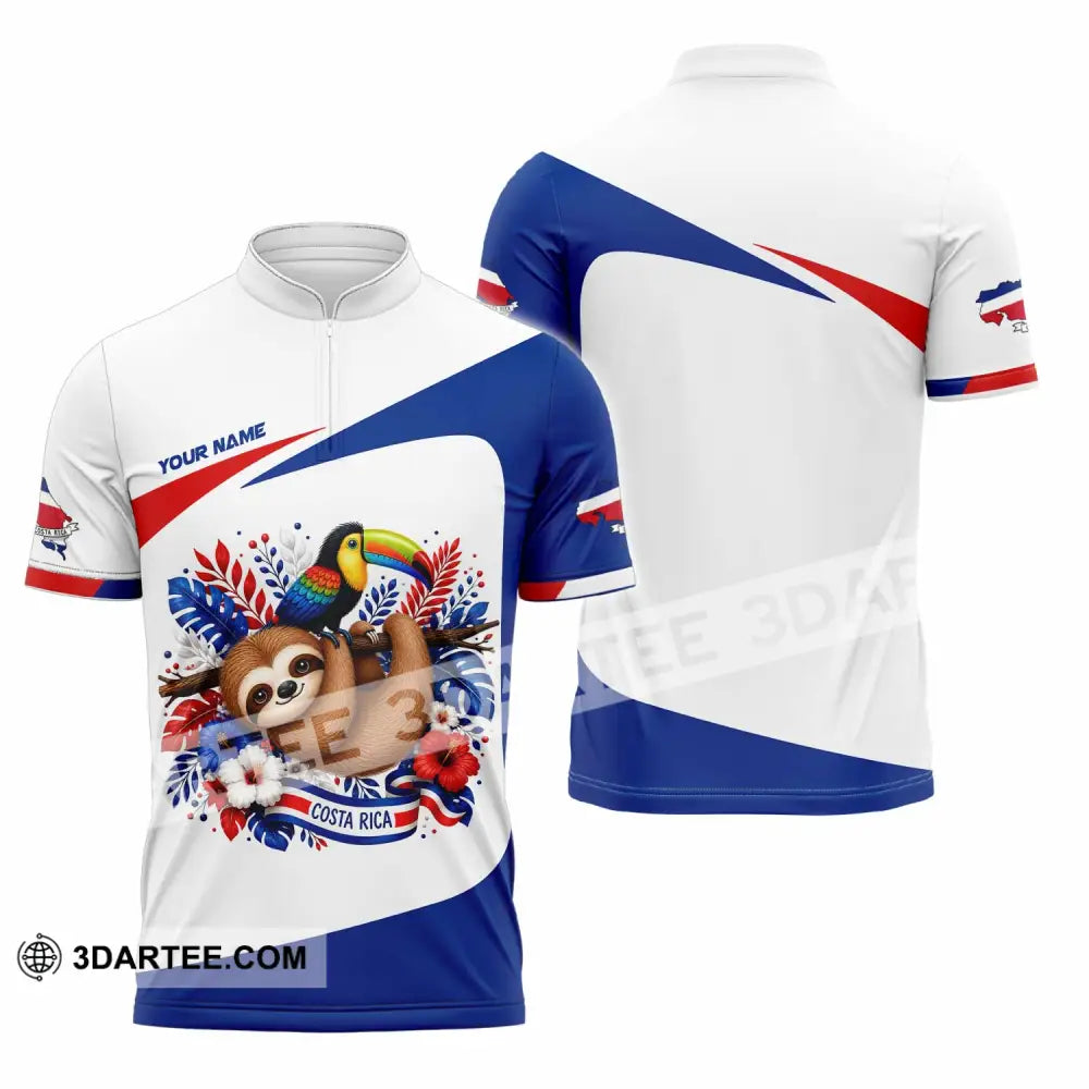 Unisex Shirt - Custom Costa Rica Shirt - Zipper Polo Shirt / S - T-shirt