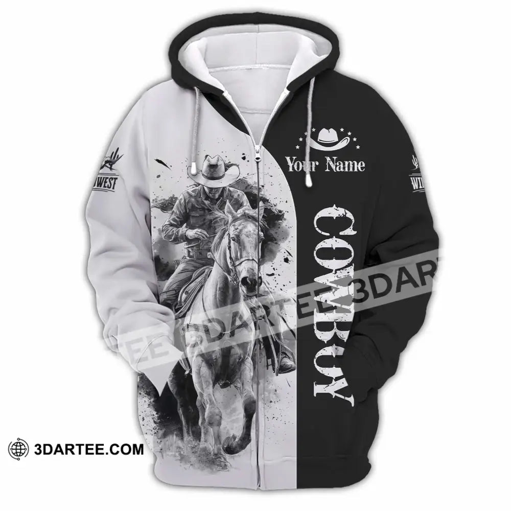 Unisex Shirt - Custom Cowboy 3D Shirt - Zipper Hoodie / S - T-shirt