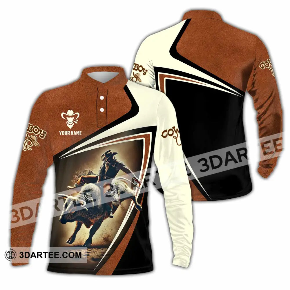 Unisex Shirt - Custom Cowboy Shirt Long Sleeve Polo / S T-shirt
