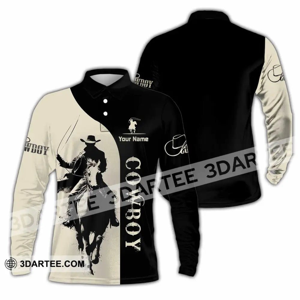 Unisex Shirt - Custom Cowboy Shirt - Long Sleeve Polo / S - T-shirt