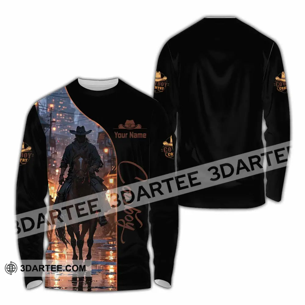 Unisex Shirt - Custom Cowboy Shirt - Long Sleeve Shirt / S - T-shirt